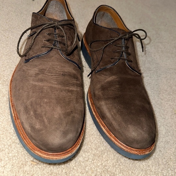 Clarks Brown Oxford Shoes with Suede Finish